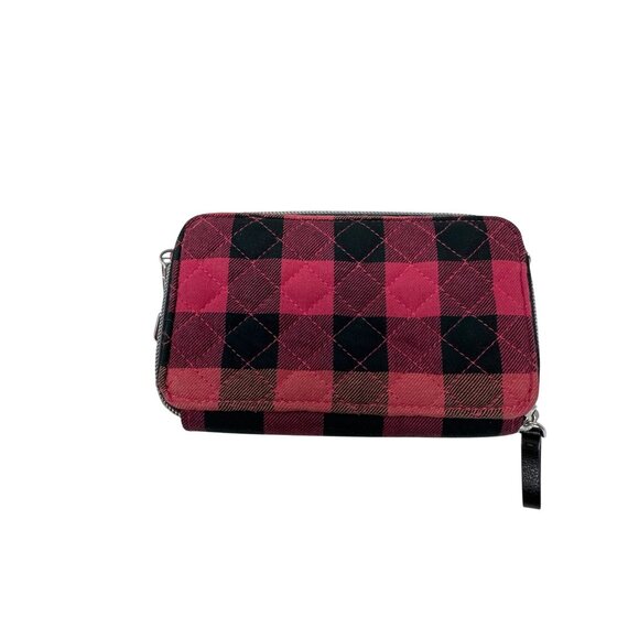 Vera Bradley Plaid Wristlet Wallet With Dual Zipper & Detachable Strap - Picture 5 of 12